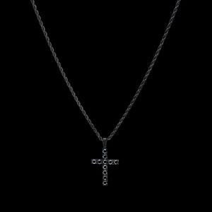 RGMNT ICED CROSS PENDANT - BLACK